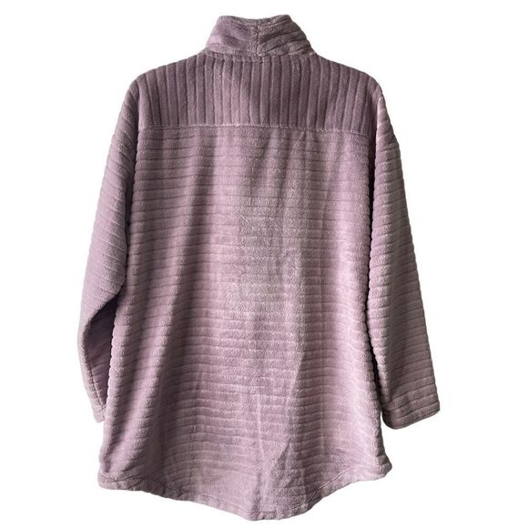 Soft Surroundings 3/4 Zip Tunic Sweater in Lavender, Size Medium - Picture 6 of 10